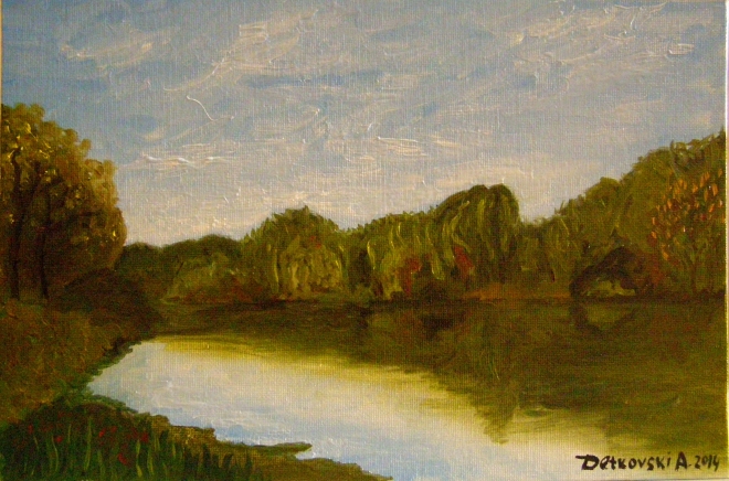 Картина Осень на озере