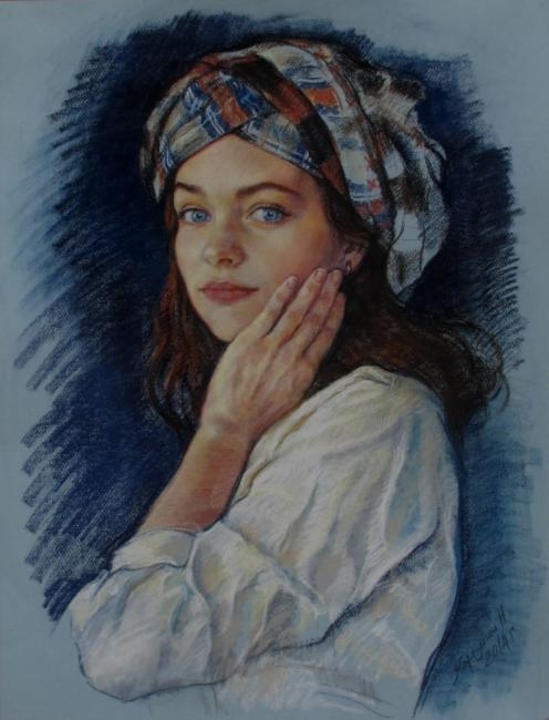 Картина "Портрет девушки в тюрбане"