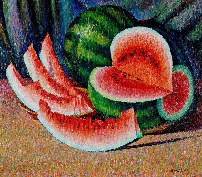 Картина маслом на холсте Арбуз