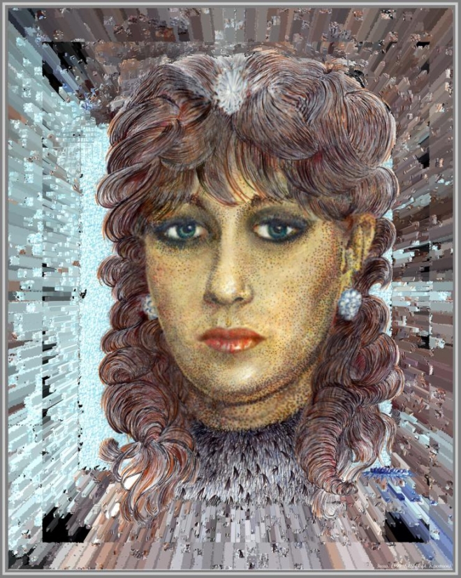 Картина Женщина - зима