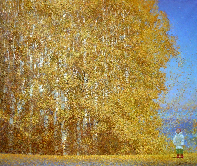 Картина маслом "Золотая осень"
