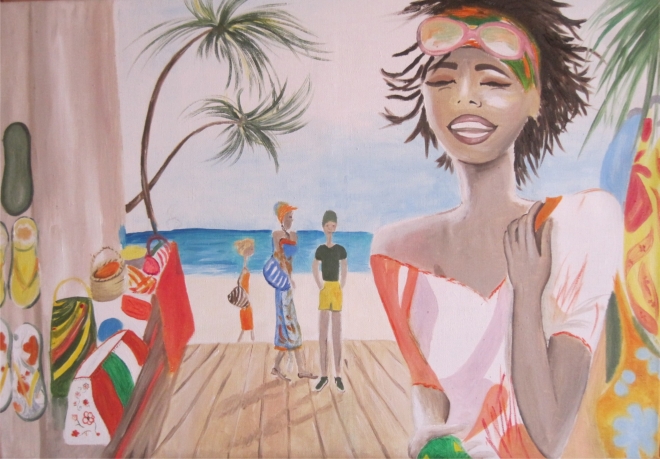 Картина маслом на холсте Пляж