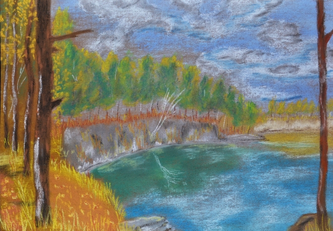 Картина Осеннее озеро