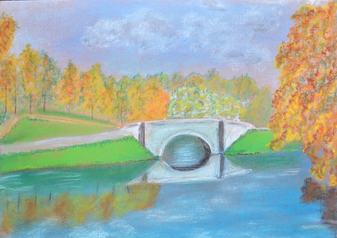 Картина Мост Осенью