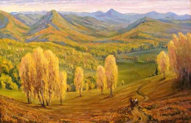 Картина маслом на холсте Осенний день