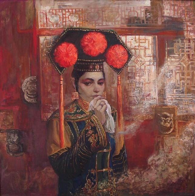 Картина портрет в китайском костюме