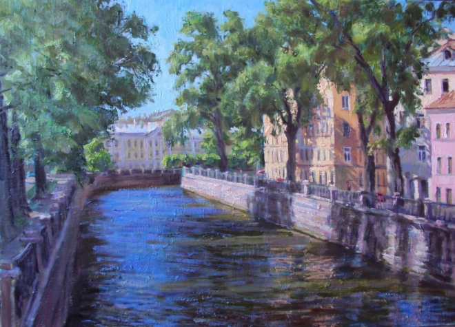 Картина маслом на холсте Канал Грибоедова