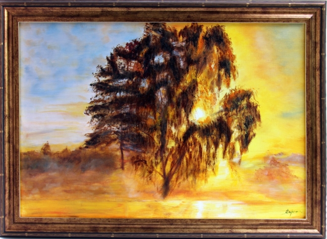 Картина маслом на холсте Закат.