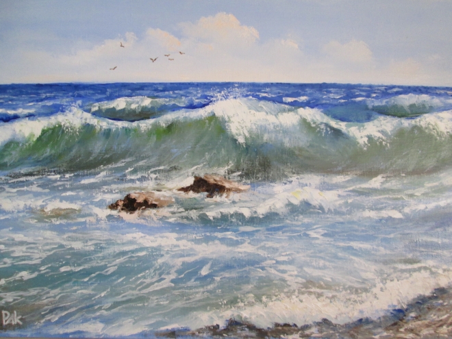 Картина маслом на холсте Морской пейзаж 3