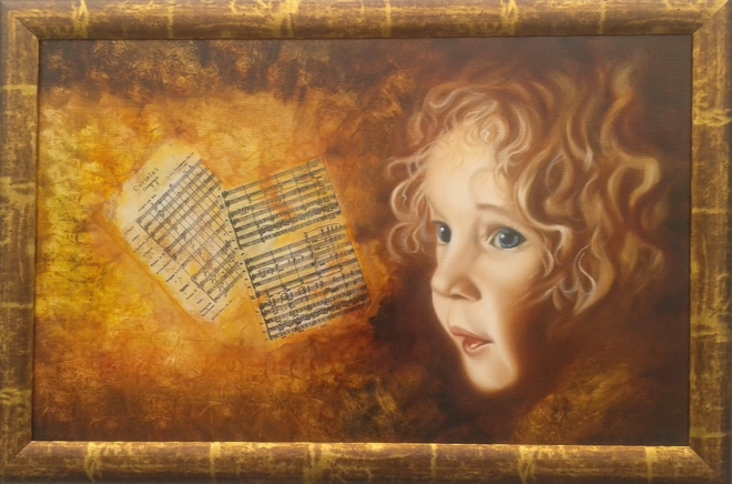 Картина маслом на холсте Бетховен, молодые годы