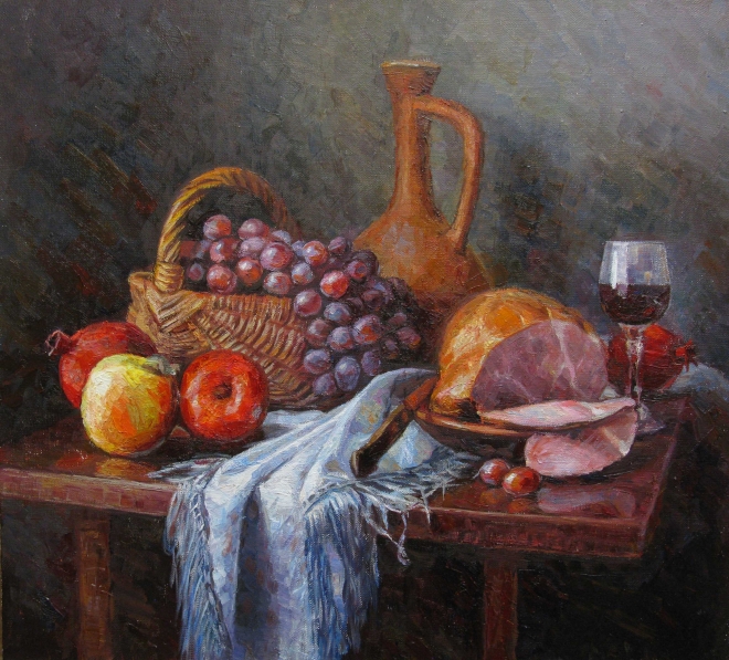 Картина на холсте Натюрморт с виноградом