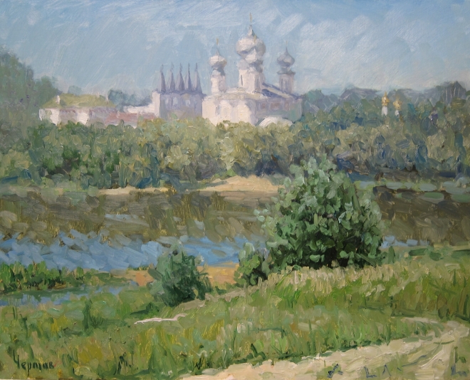 Картина Тихвинский монастырь.Лето