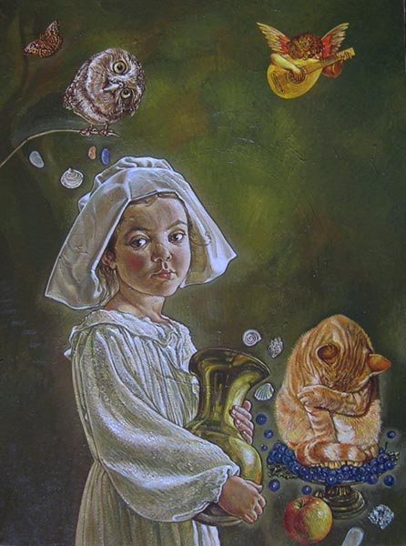 Картина девочка с кувшином
