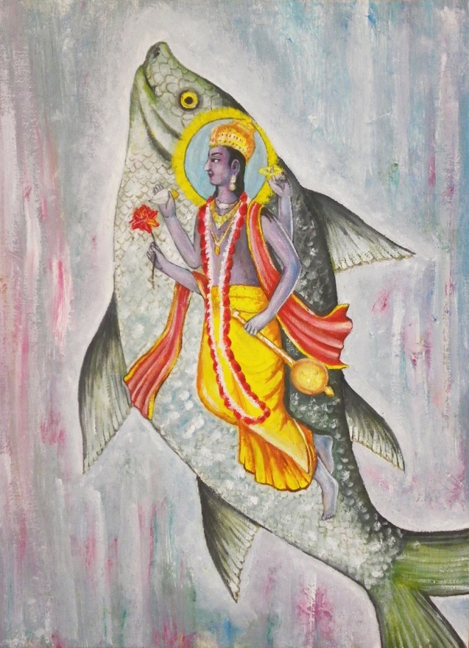 Картина на холсте Indian God Vishny