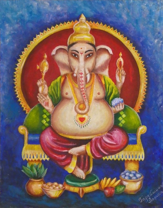 Картина на холсте Индийский Бог Ганеша