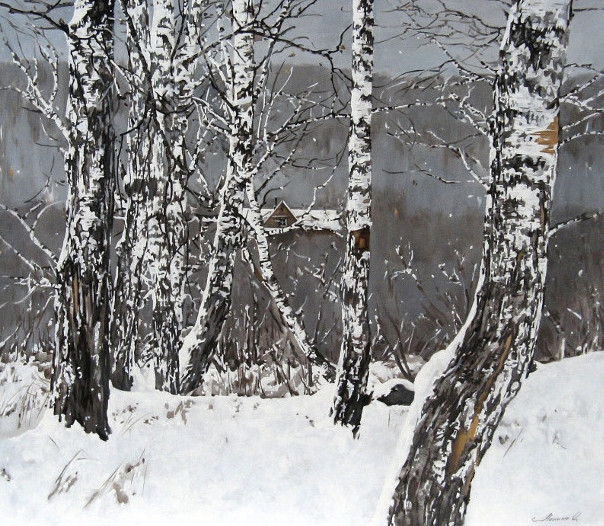 Картина Домик в лесу