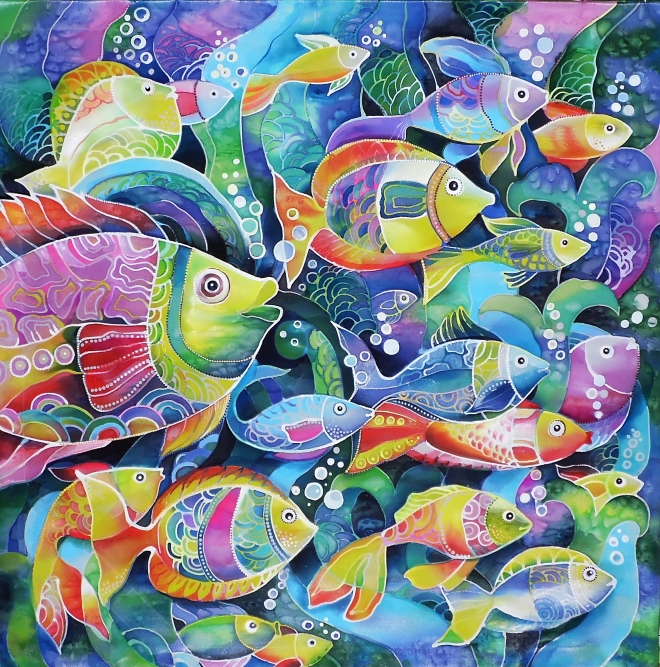 Картина Батик "Рыбки"