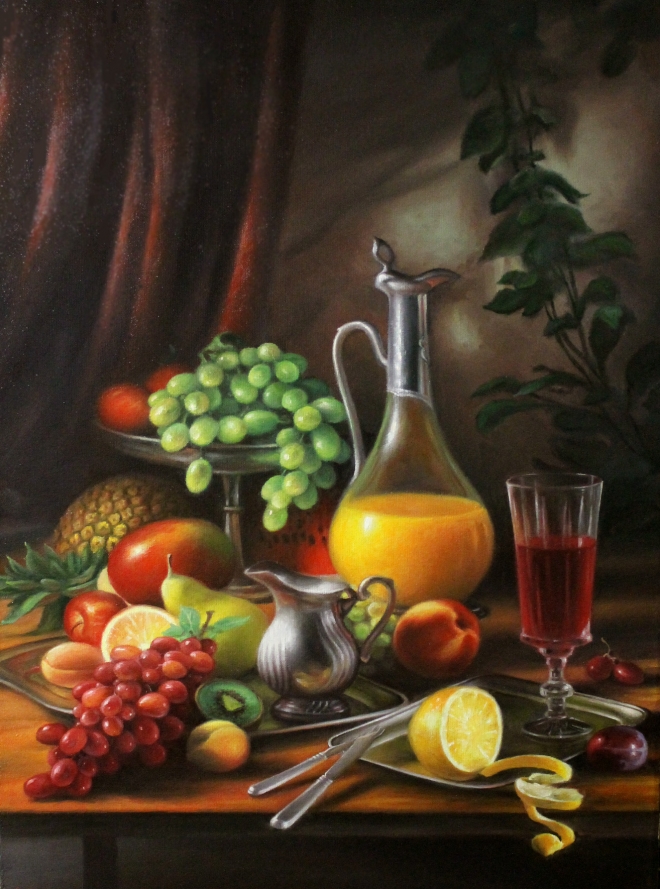 Картина маслом Натюрморт с фруктами