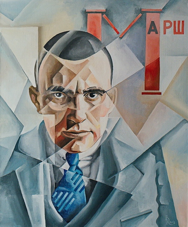 Картина маслом на холсте Портрет Маяковского. Кубофутуризм