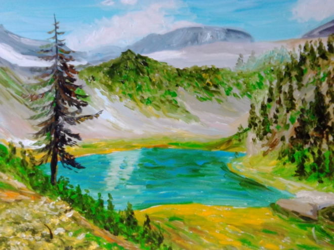 Картина Горное озеро 4