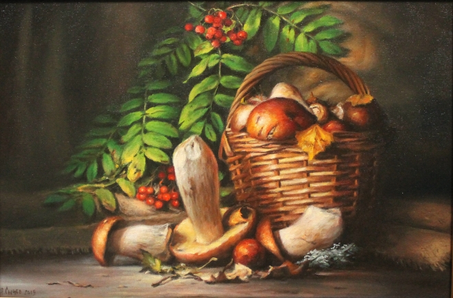Картина маслом Белые грибы