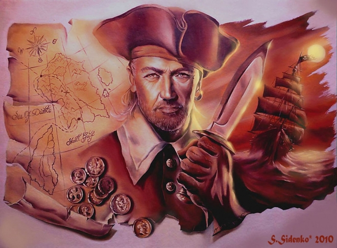 Картина маслом Пират