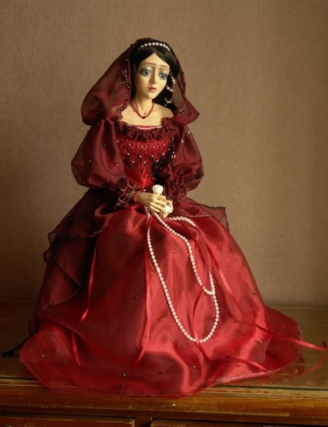 Картина Кукла «Дама с цветами»