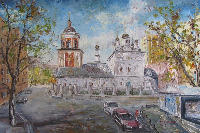 Картина маслом Церковь Иоанна Богослова на Бронной