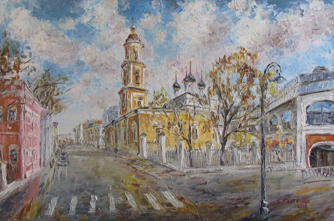 Картина маслом Храм Святителя Николая в Толмачах