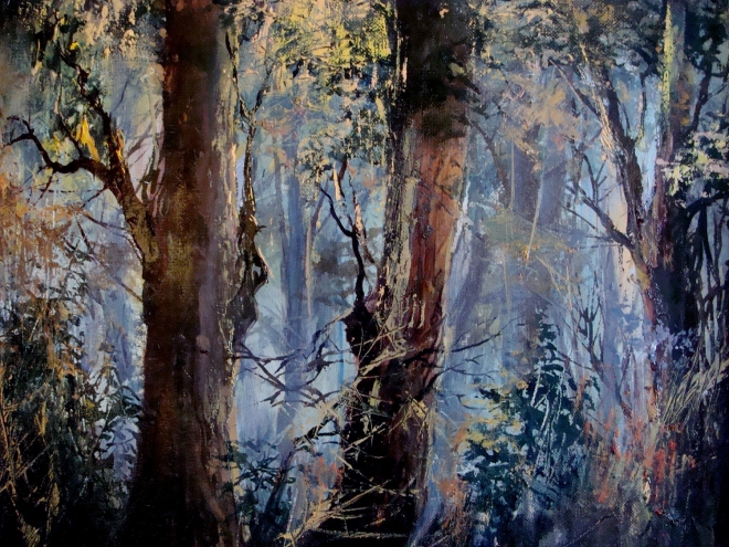 Картина на холсте Сиреневый лес