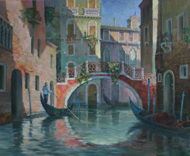 Картина маслом на холсте Венецианский мостик