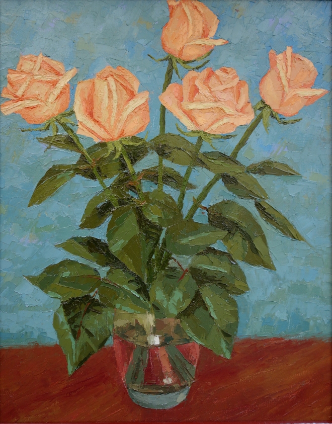 Картина маслом на холсте Желтые розы