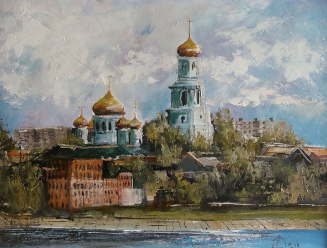 Картина маслом на холсте Казанский собор