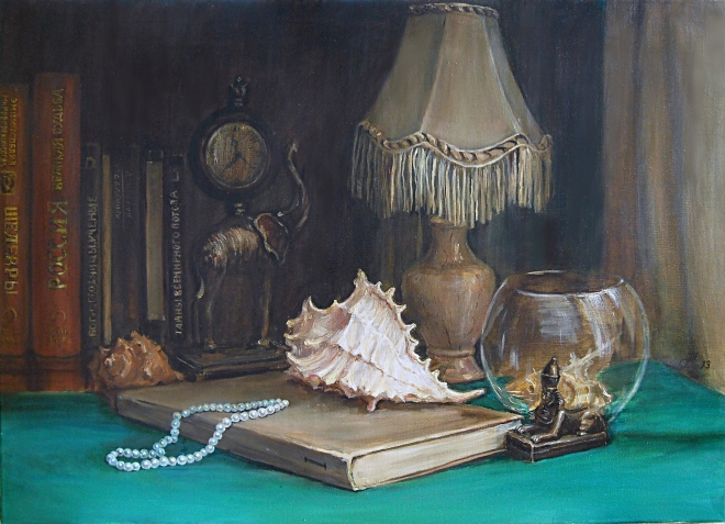 Картина маслом на холсте Натюрморт с раковиной