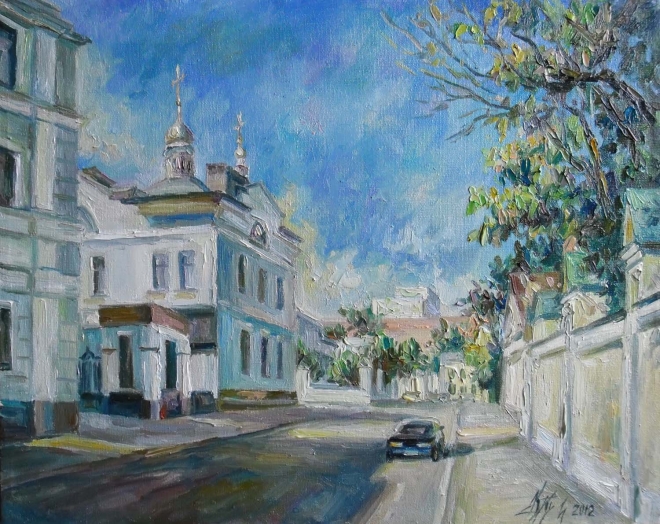Картина маслом Подсосенский переулок