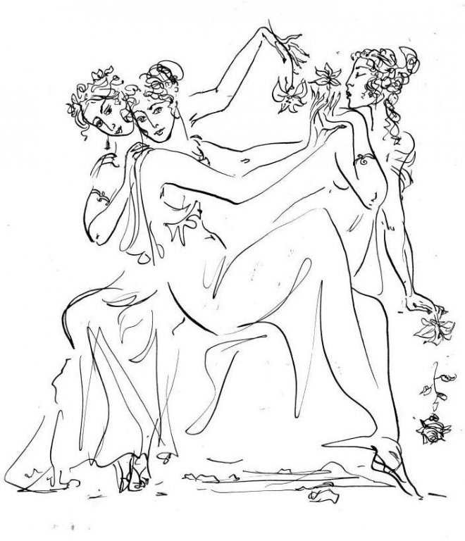 Картина Три Оры: Эвномия, Дике и Эйрена