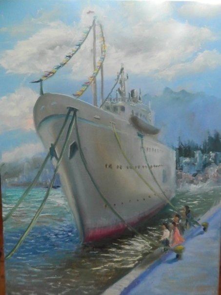 Картина маслом на холсте Корабль