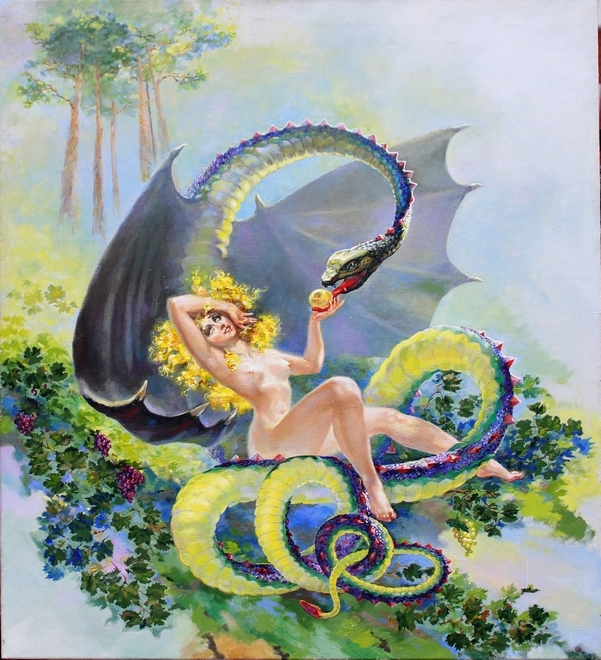 Картина Ева со змеем