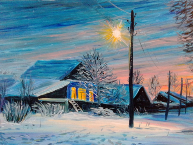 Картина Зимний вечер